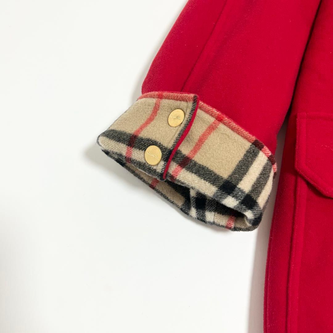 新品✨BURBERRY バーバリー　ダブルフェイス　ロングコート　赤　カシミヤ