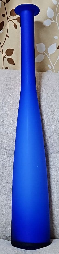 ガラス製花器(青)