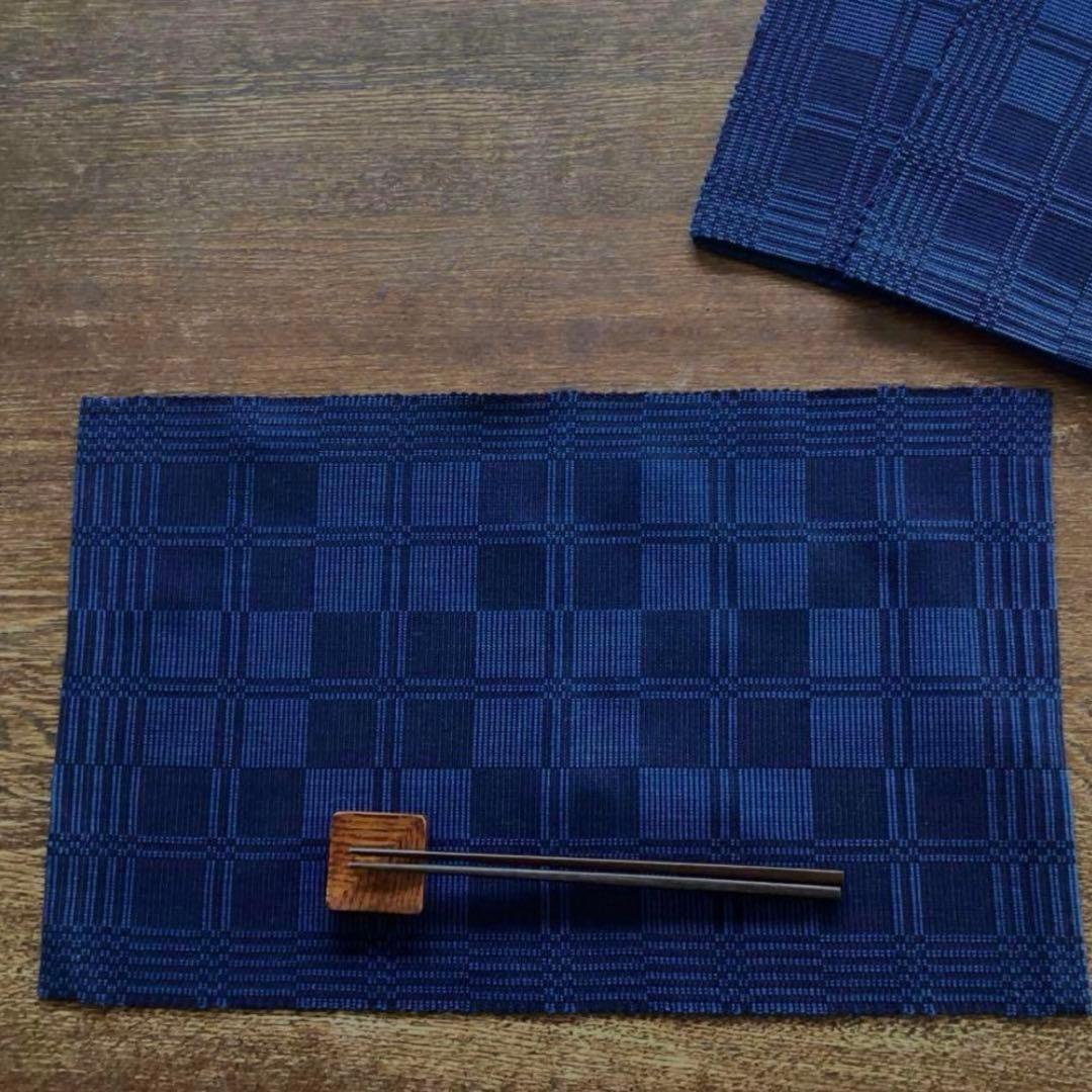 ランチョンマット・2枚組 ／ 手織り・本藍染め