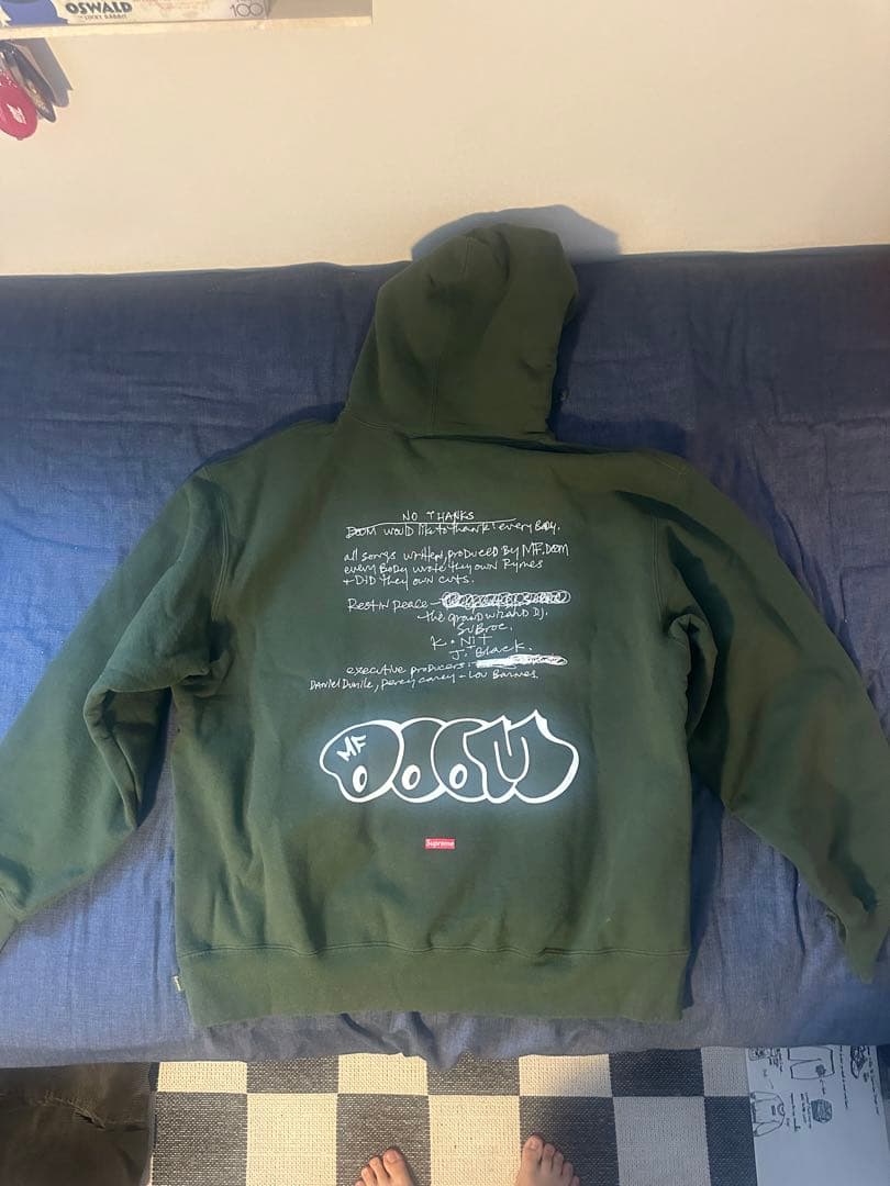 supreme × mf doom パーカー　L