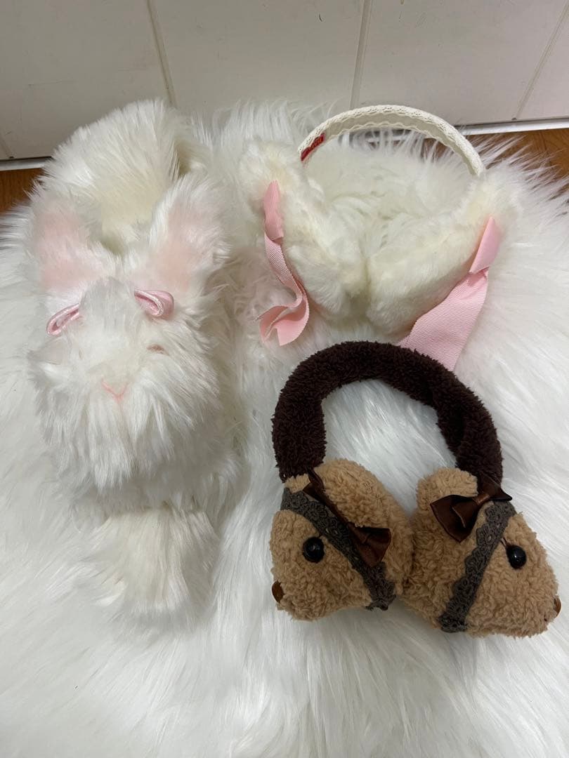 ま*読様 BABY うさぎマフラー&イヤーマフ2個　まとめて