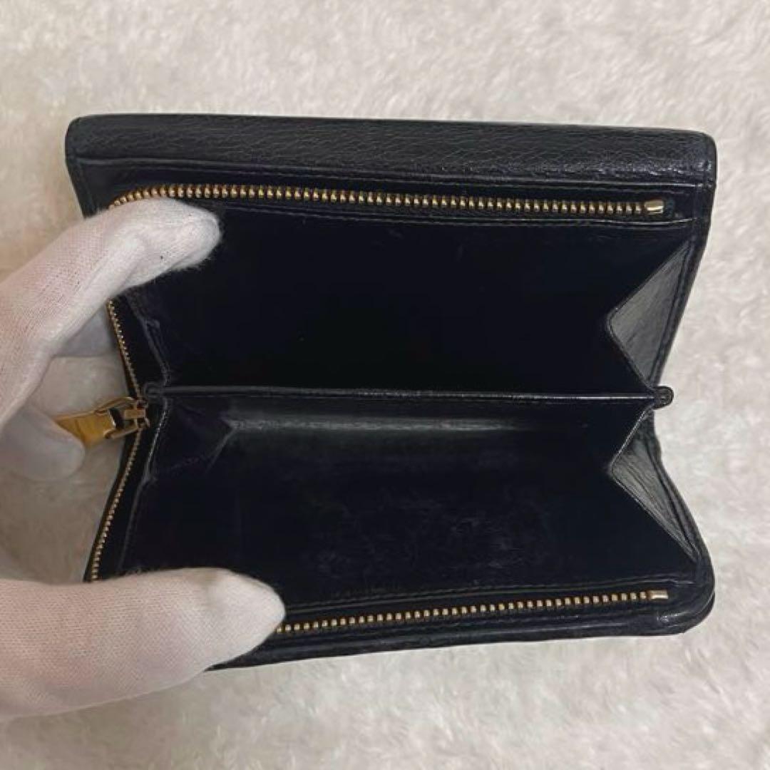 美品✨MIUMIU 三つ折り財布 マテラッセ レザー ラウンドファスナー