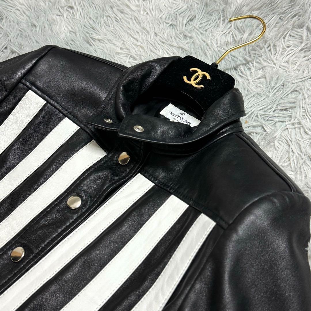 【極希少】courreges クレージュ レザージャケット Y2K フランス製