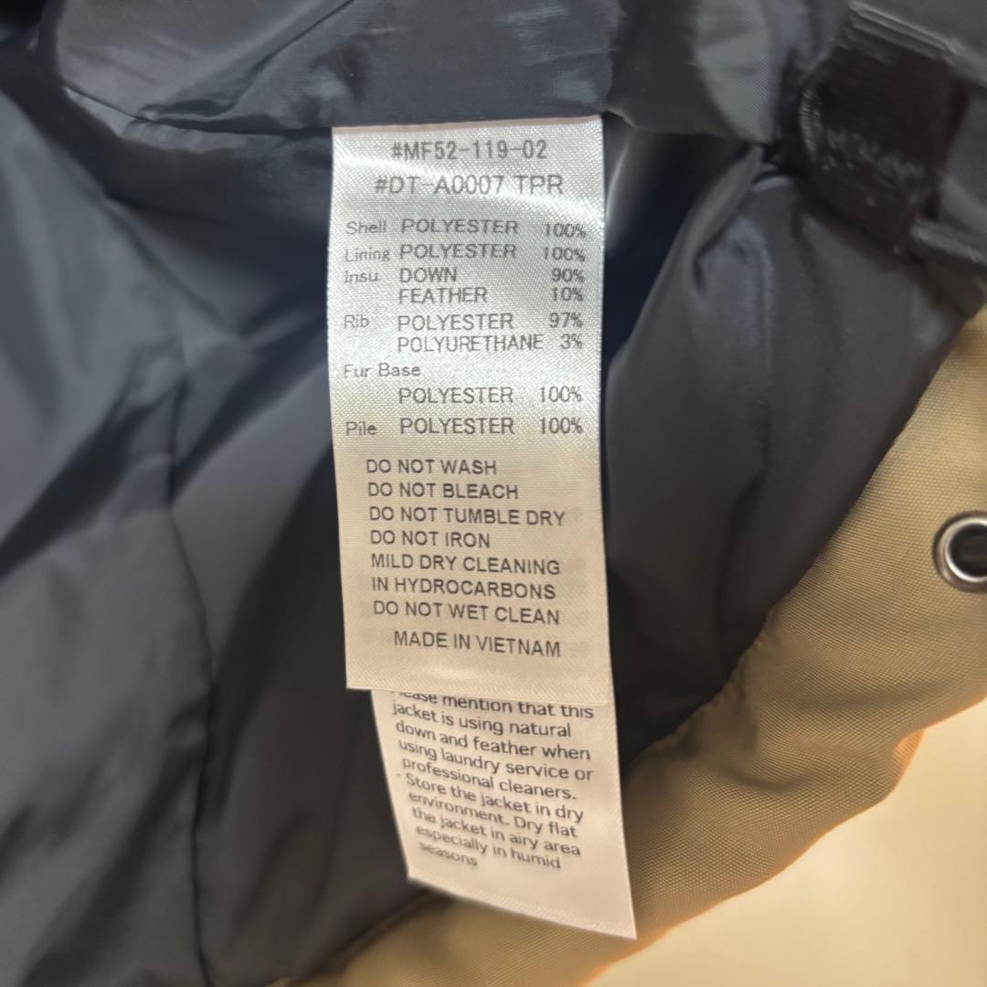 DANTON ダントン　ダウンジャケット　ベージュ　M