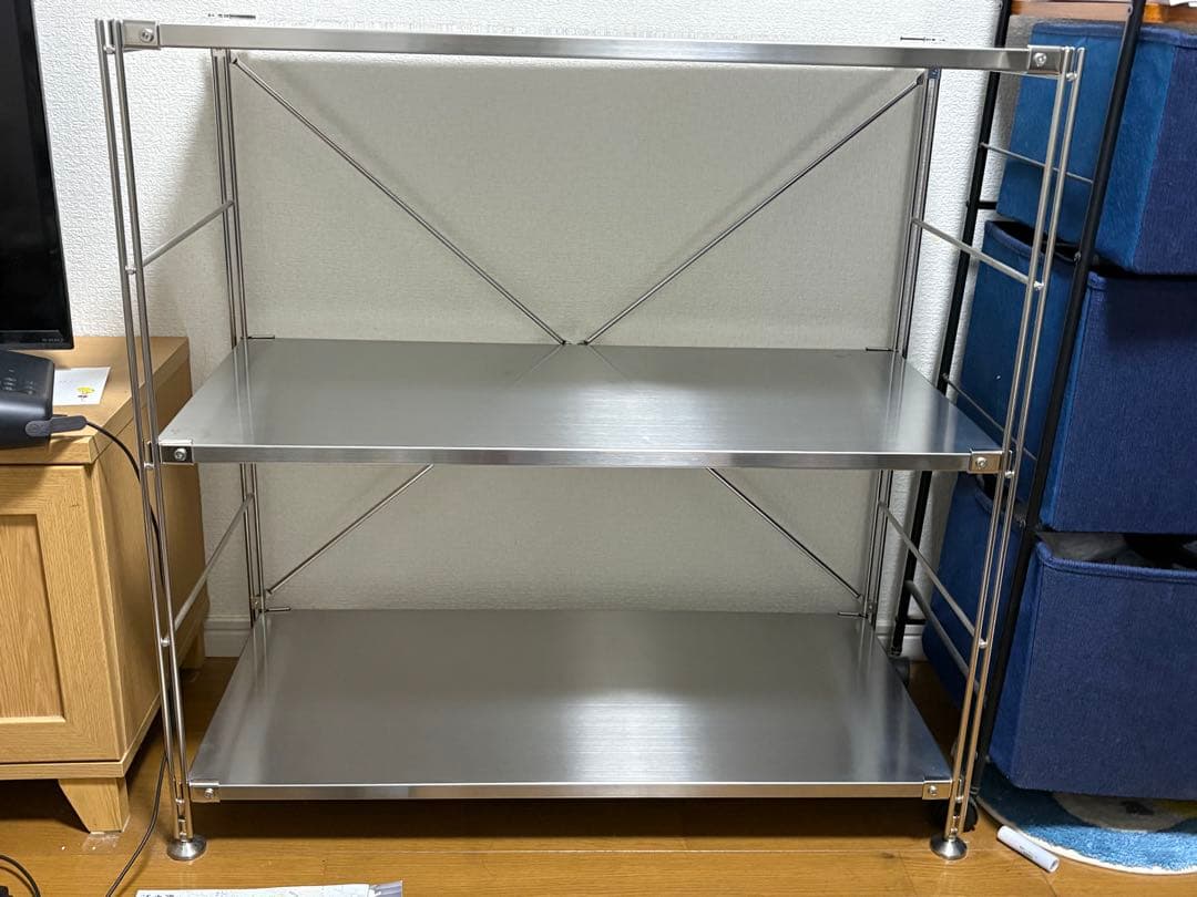 【しんや】無印良品 ステンレスユニットシェルフ ワイド小