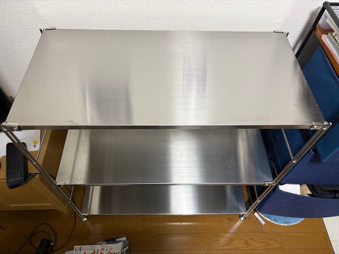 【しんや】無印良品 ステンレスユニットシェルフ ワイド小
