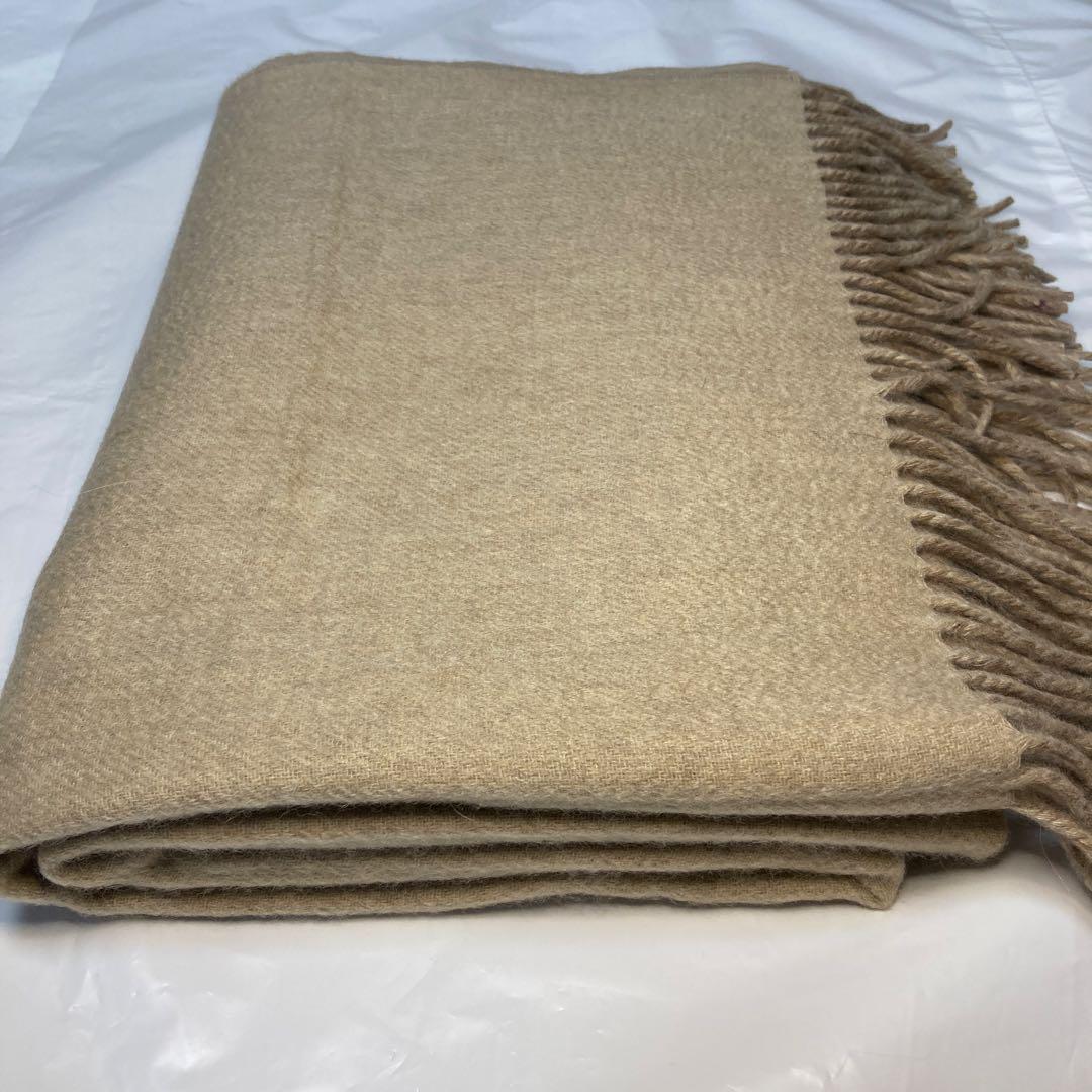 極美品 ジョシュアエリス カシミヤ100％ 大判ストール ベージュ リバーシブル