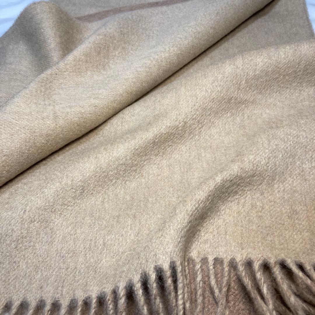 極美品 ジョシュアエリス カシミヤ100％ 大判ストール ベージュ リバーシブル