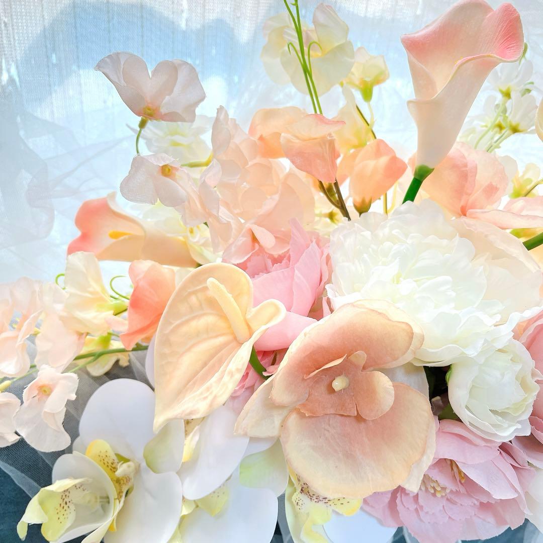 アーティフィシャルフラワーブーケ ウェディングブーケ 結婚式 造花クラッチブーケ