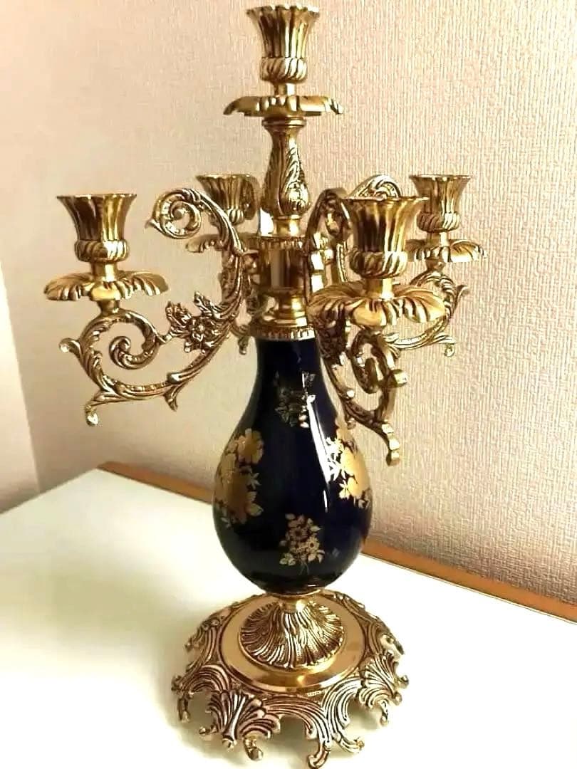 キャンドルスタンド アンティーク スペイン製　燭台　ロウソク立て　5燈