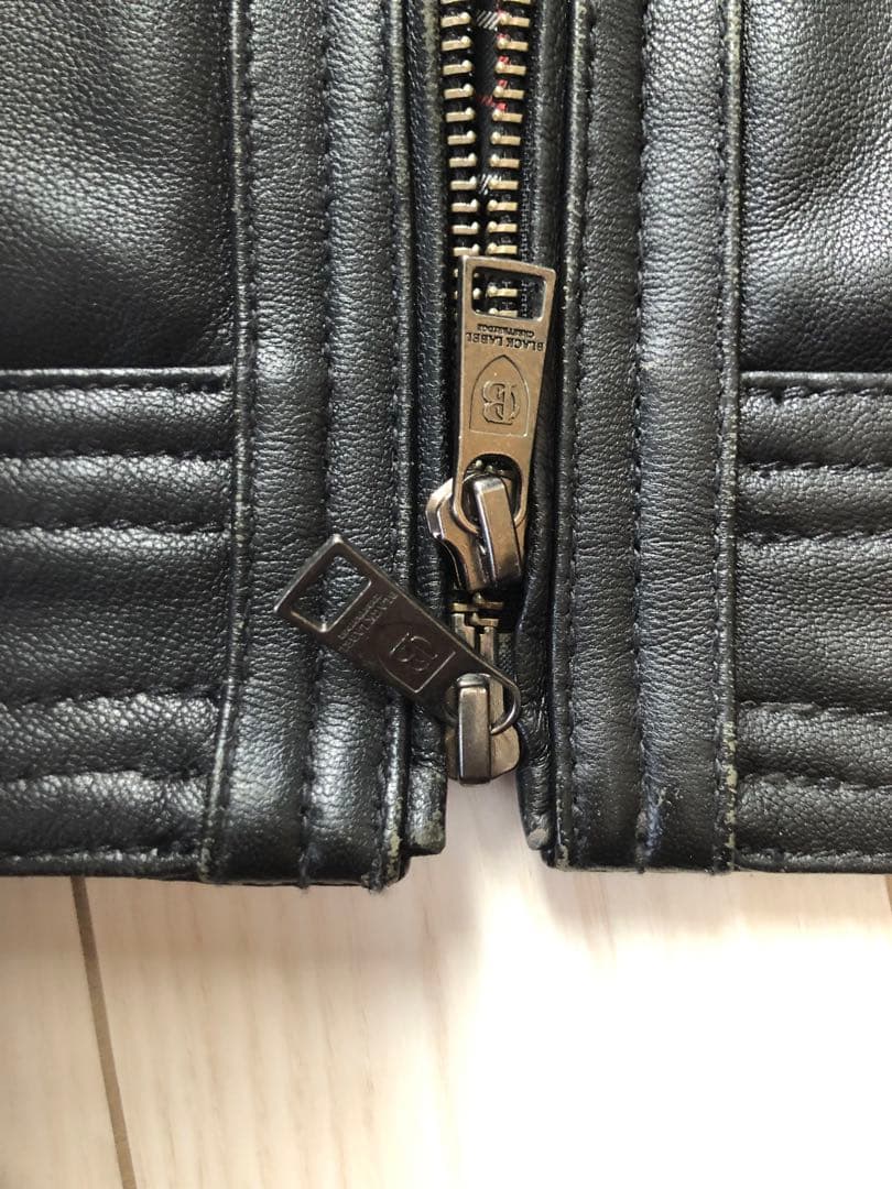 ブラックレーベルクレストブリッジライダースジャケット＆ベストラビットファー3点