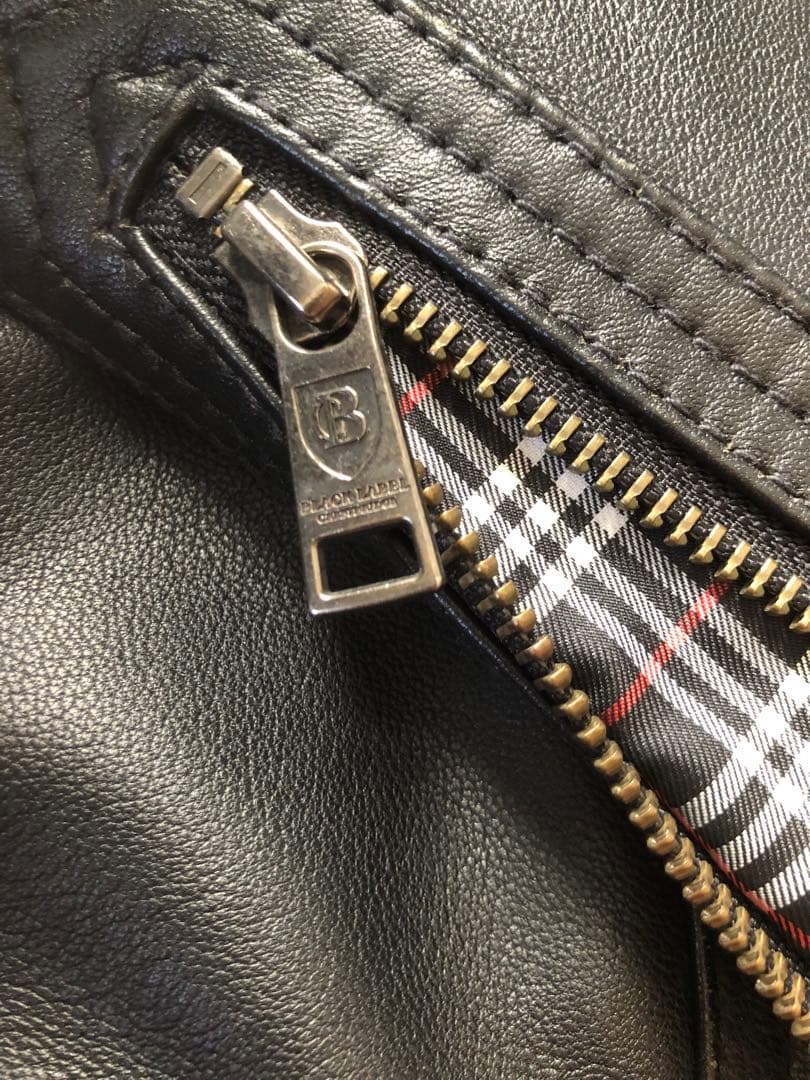 ブラックレーベルクレストブリッジライダースジャケット＆ベストラビットファー3点