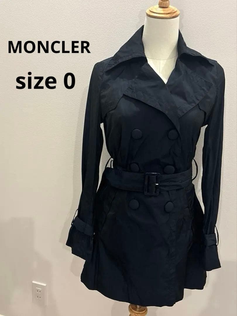 MONCLER ネイビースプリングコート size 0