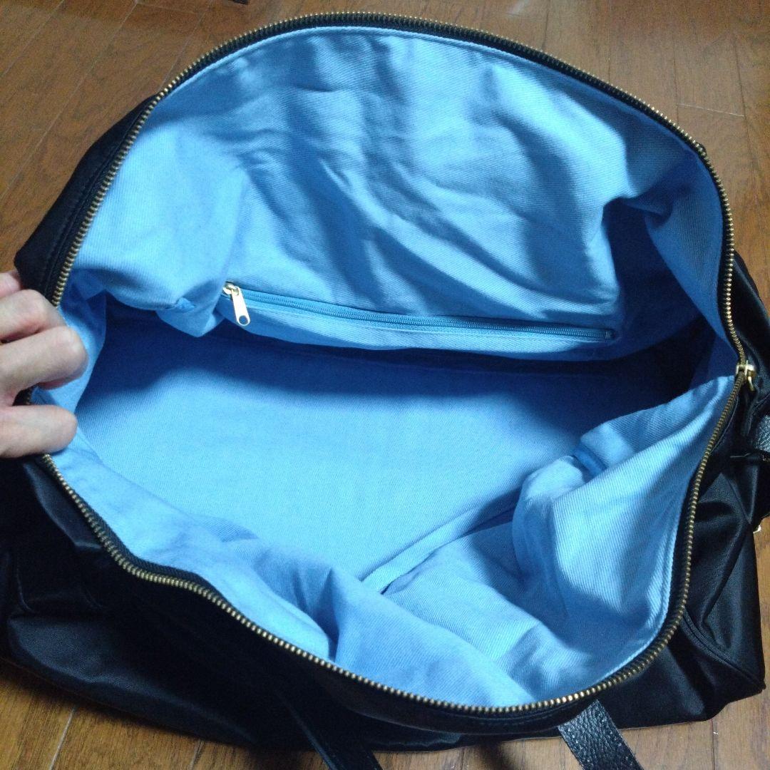 OURツヤがきれいなボストンバッグブラック