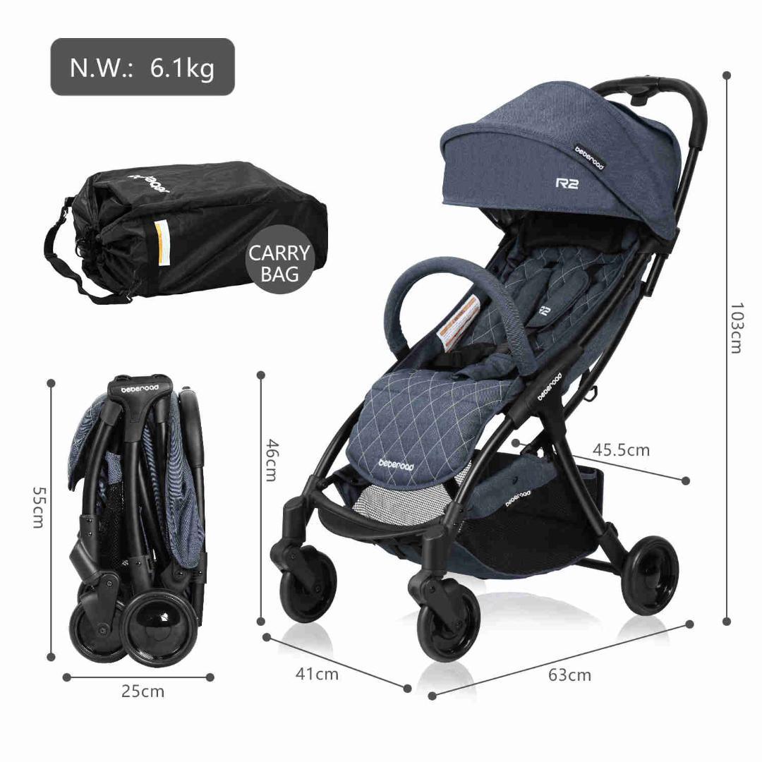 【美品】BEBEROAD R2 ベビーカー バギー コンパクト 軽量 折り畳み