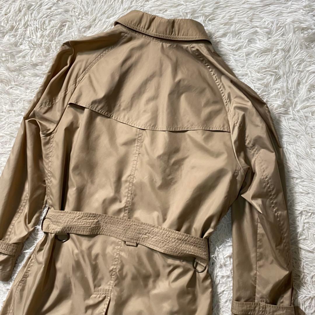 美品】バーバリーロンドン　ステンカラーコート　ベルト付き　ノバチェック　軽量　M