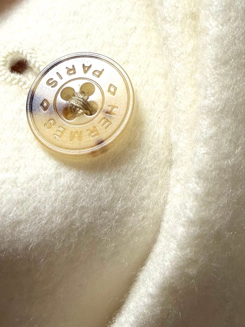 最終価格❗️HERMÈS極上カシミヤ100％ レザーアクセント コート 115万円