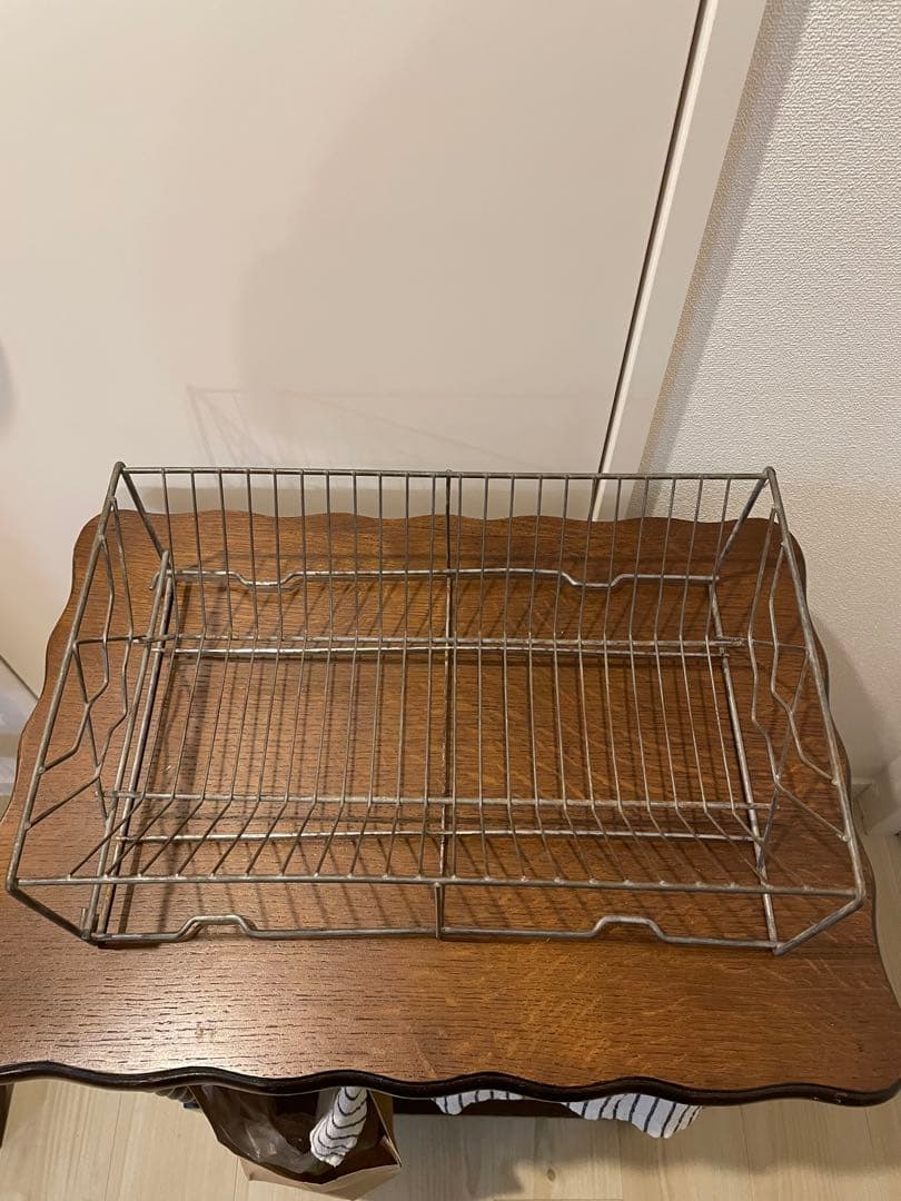 フランス アンティーク ワイヤーディッシュラック　アンティーク雑貨