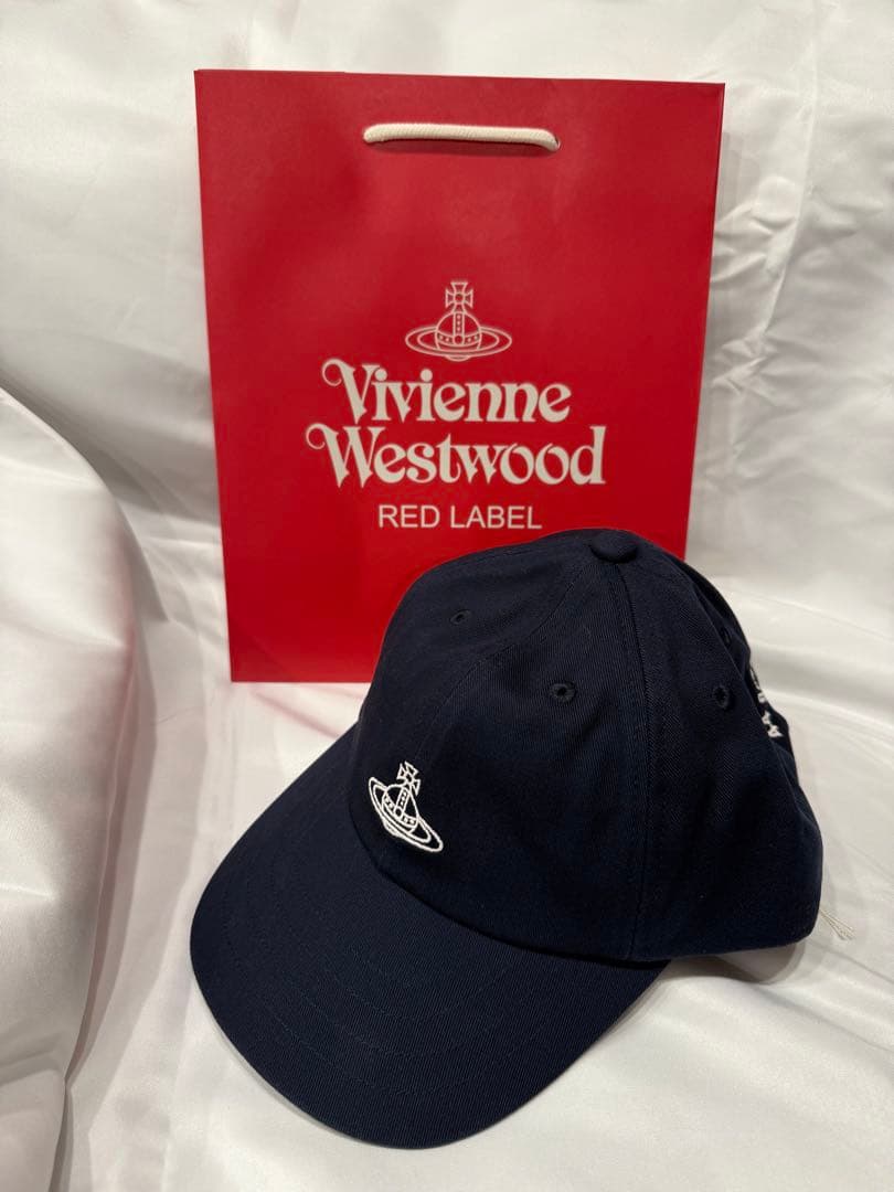 Vivienne Westwood ネイビー コットン ベースボール キャップ