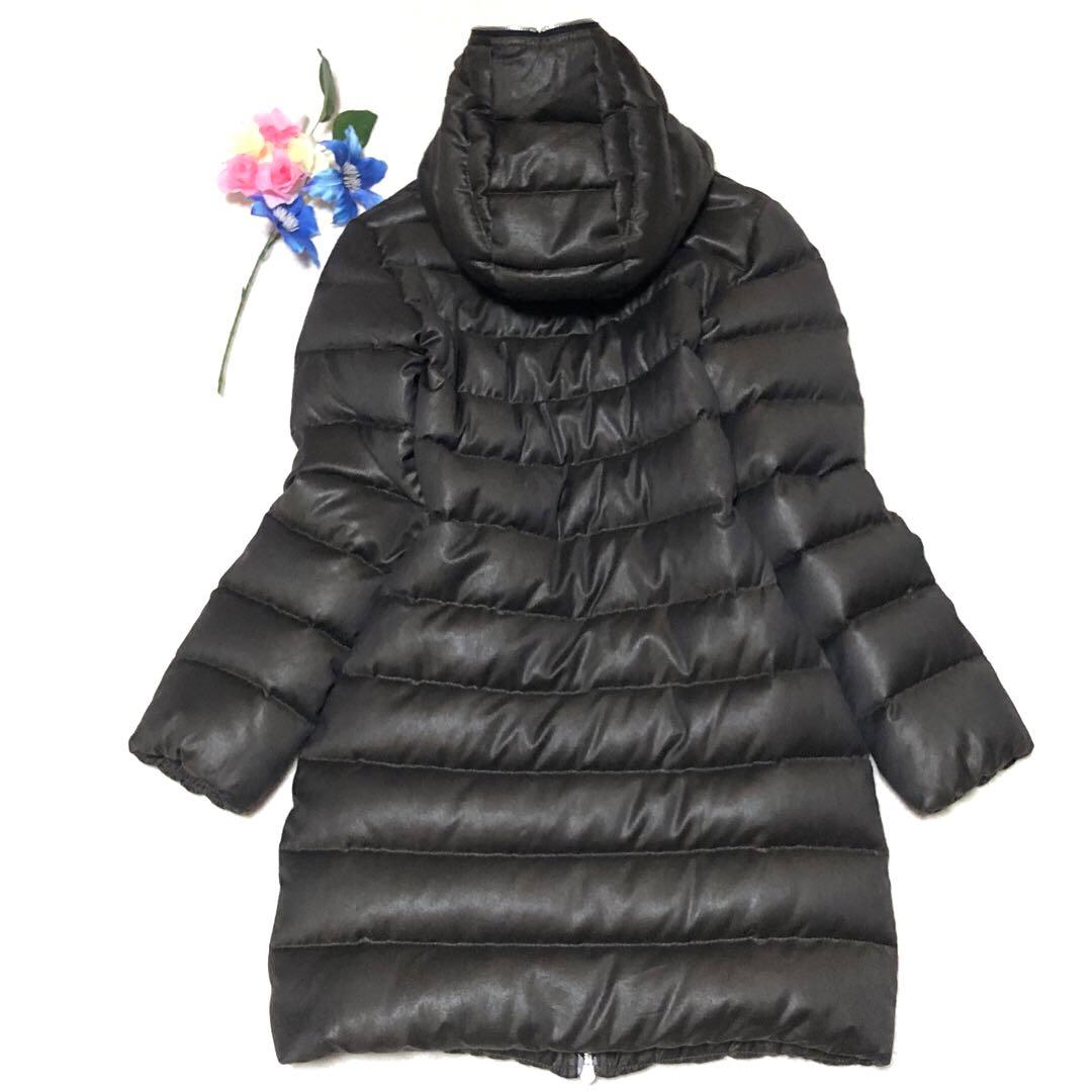 未使用級　デュベティカ　ダウンコート　アチェ　ウール　カシミヤ　ブラウン　38