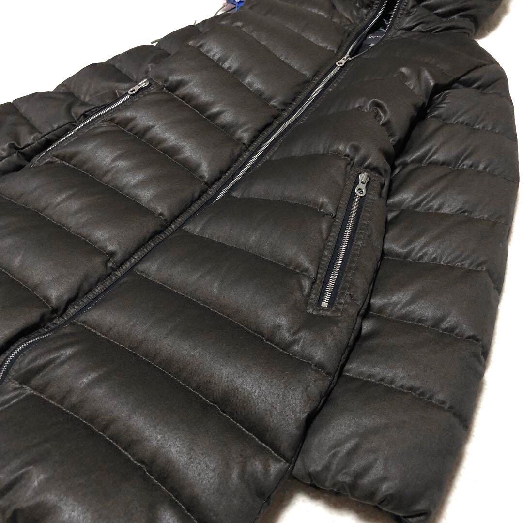 未使用級　デュベティカ　ダウンコート　アチェ　ウール　カシミヤ　ブラウン　38