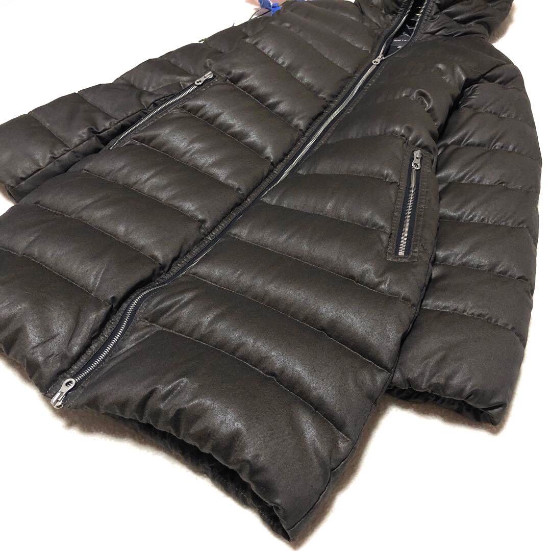未使用級　デュベティカ　ダウンコート　アチェ　ウール　カシミヤ　ブラウン　38