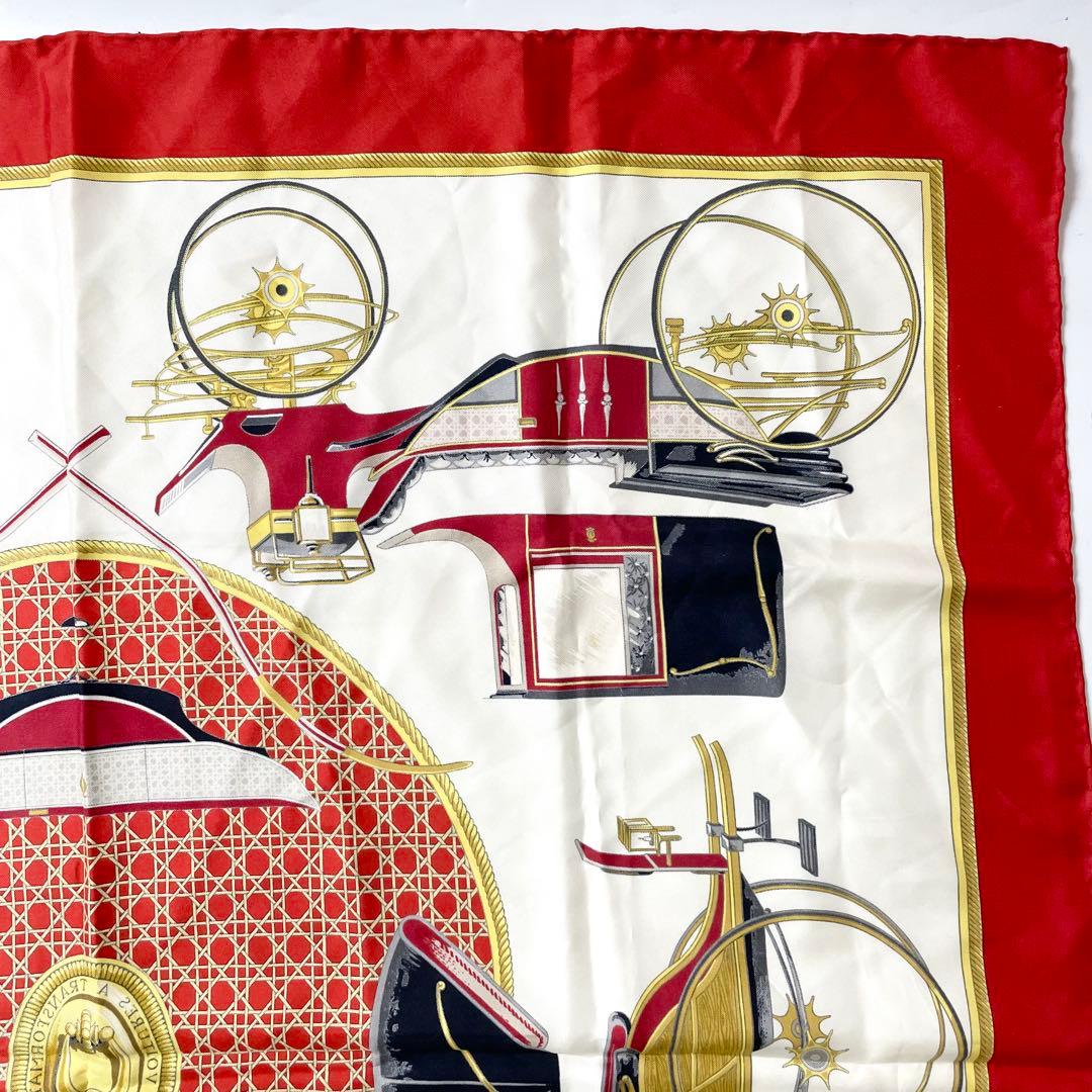 エルメス　カレ90　シルク88cm スカーフ　レッド　M