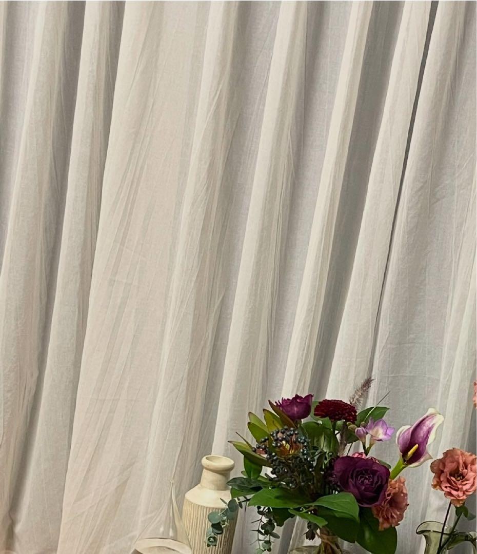 レースカーテン　unico アイボリー　白