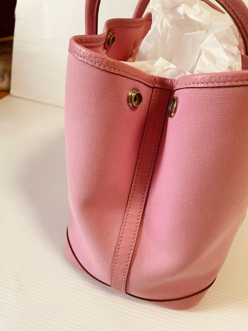 最終価格　エルメス　ガーデンパーティー　ピンク　TPM キャンパス