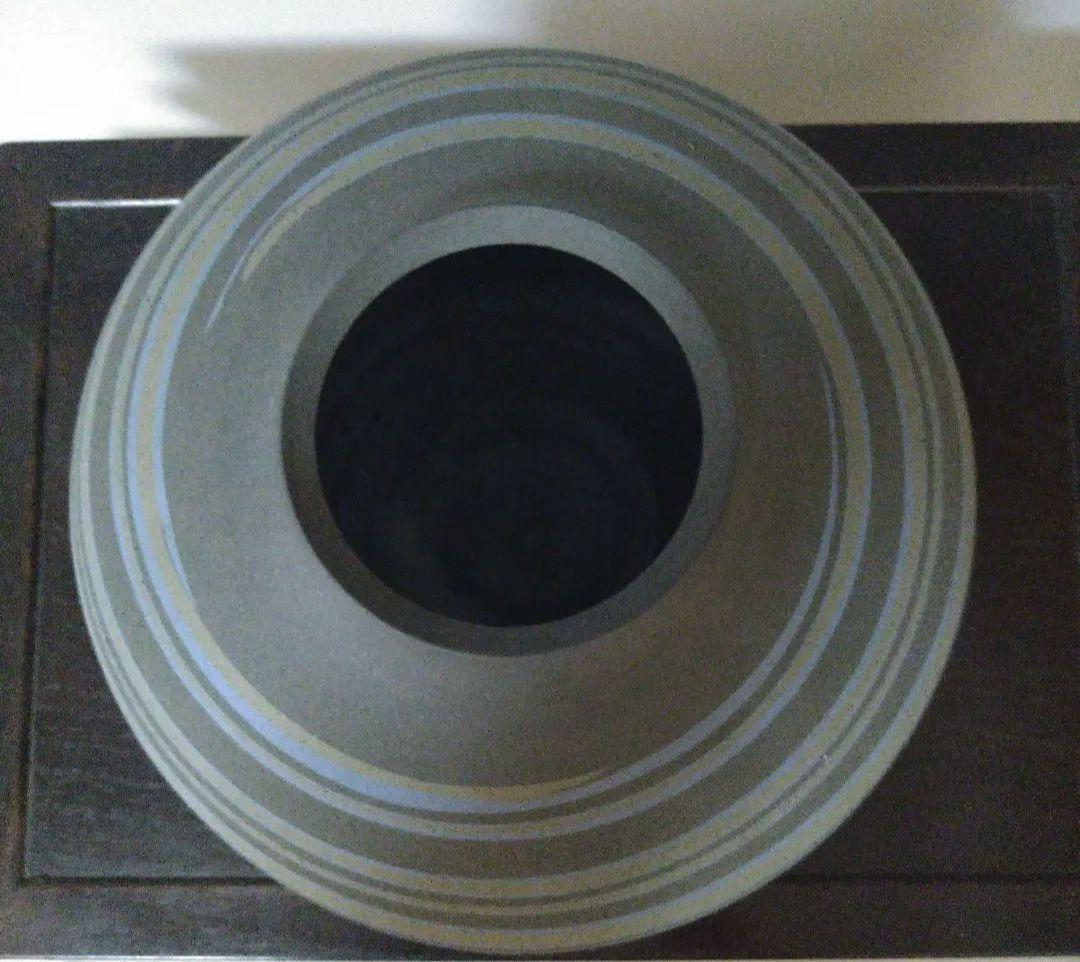 NO561 尾形香三夫 練上陶芸 花瓶(壺型) 銘有り「香」