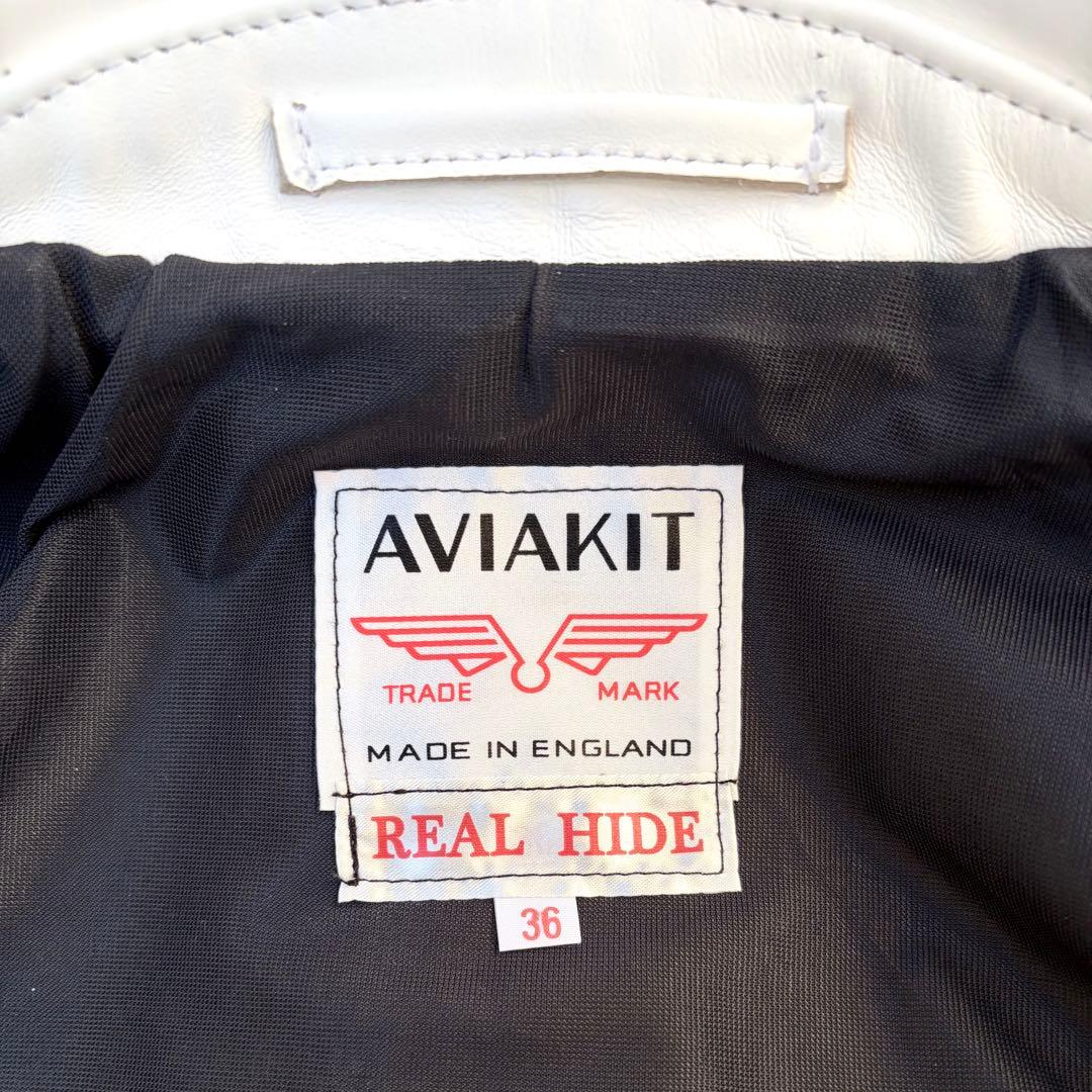 極美品 ルイスレザー ライトニング ホワイト ホースハイド タイトフィット36