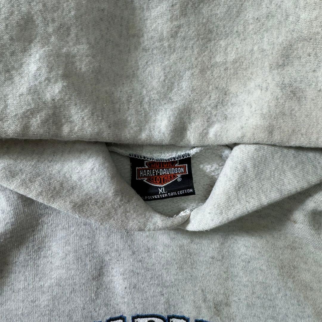 90s Harley Davidson パーカー USA製 袖プリント