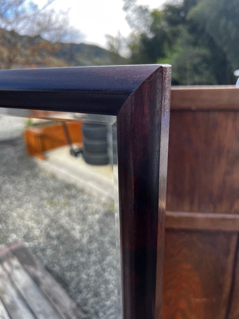 松本民芸家具 透かし彫り 姿見 定価12万円