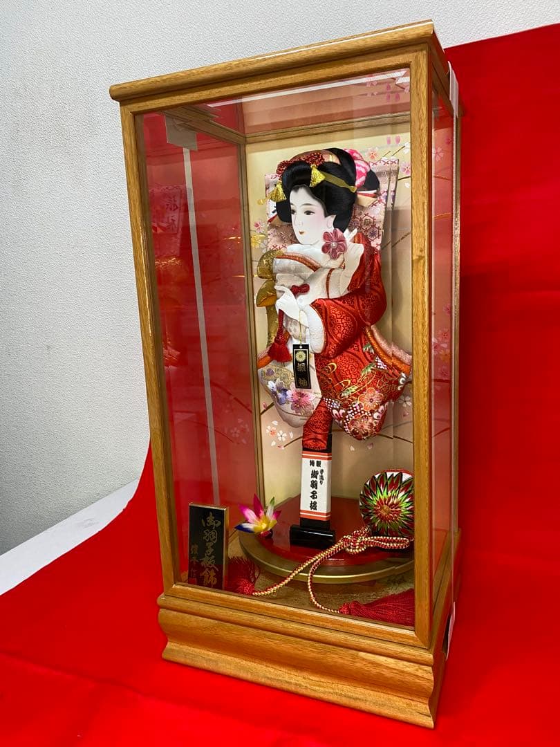 羽子板　ガラスケース１５号・サイズ間口約３２×奥行約２９×高さ約６４㎝