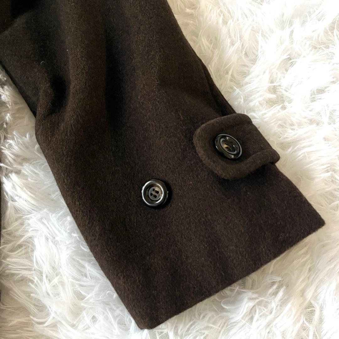 【極美品】ロペ　アンゴラ60%混　ロングコート　ブラウン マキシ丈