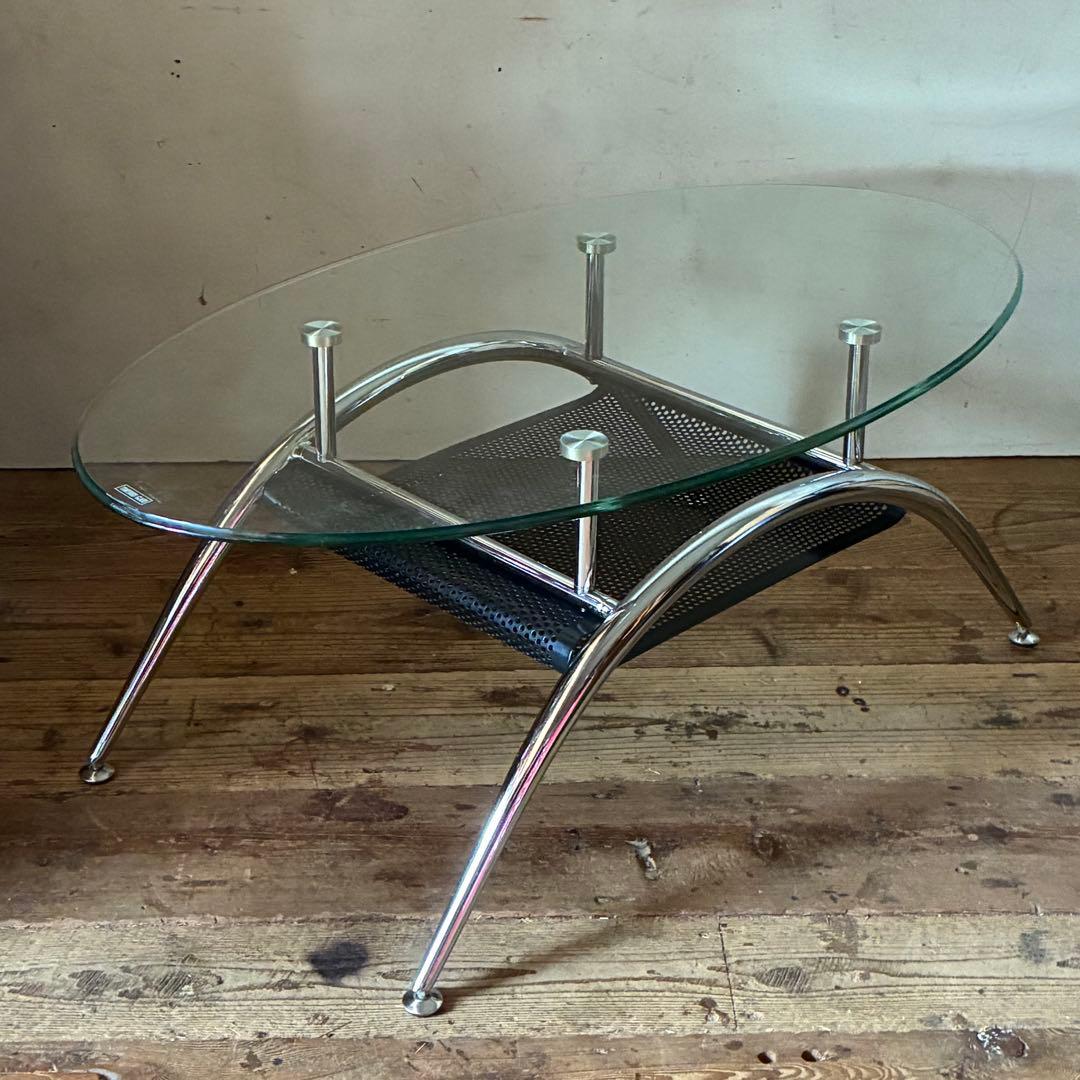 ヴィンテージ ガラスセンターテーブル