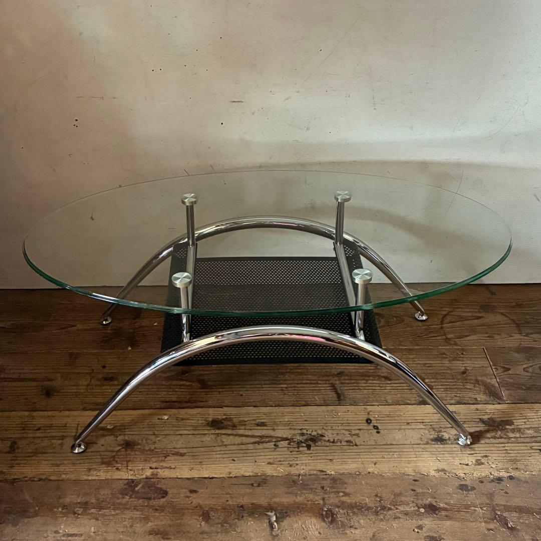 ヴィンテージ ガラスセンターテーブル