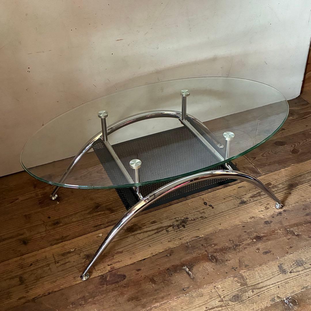 ヴィンテージ ガラスセンターテーブル