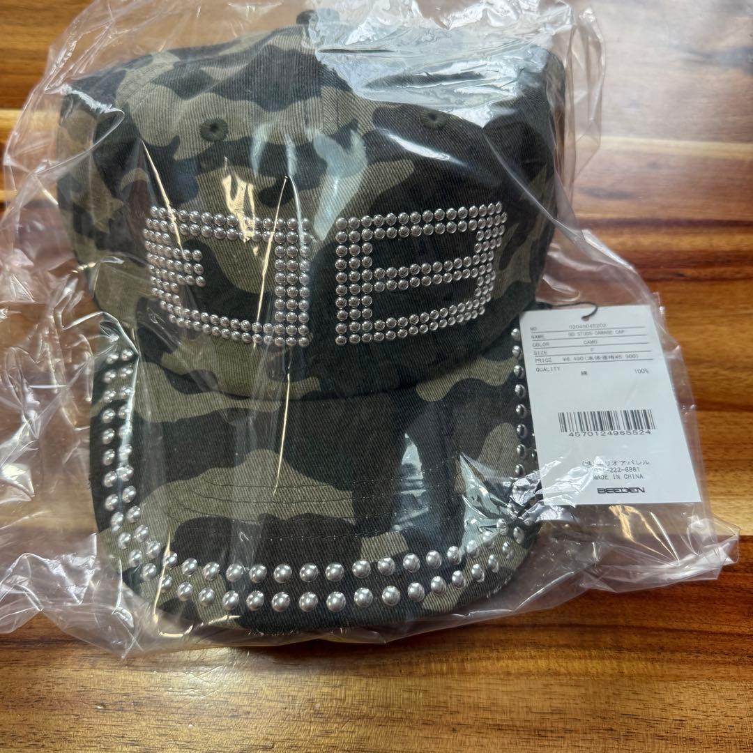 BEEDEN BD STUDS DAMAGE CAP 迷彩 マルチ キャップ