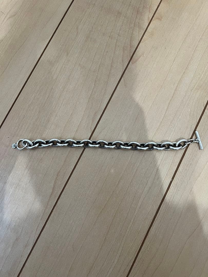 US三軒茶屋 シルバーチェーンブレスレット ポーチ付き