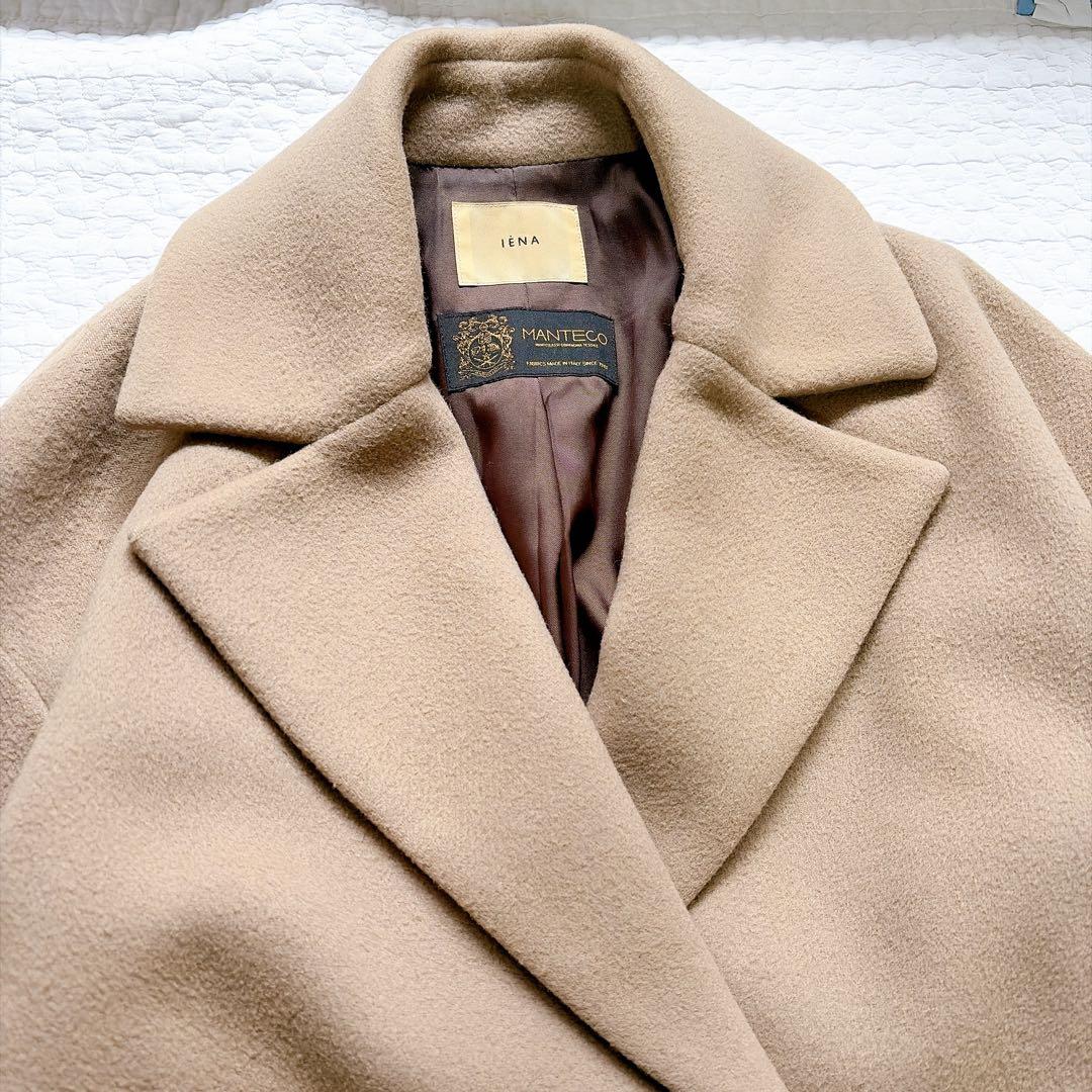 高級✨イエナMANTECO オーバーチェスターコート　ロング　グレージュ　36