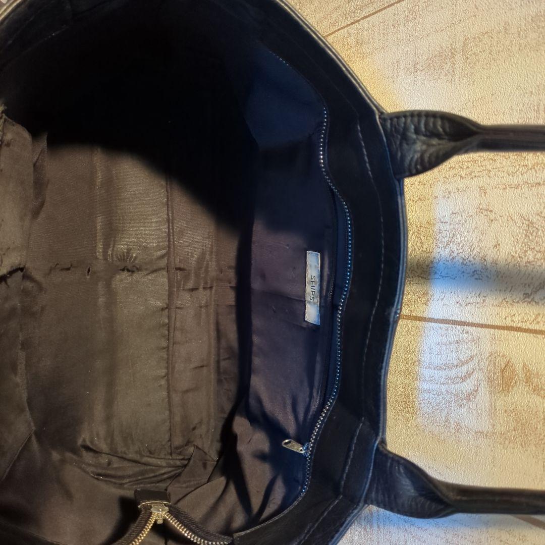 黒レザートートバッグ A4収納