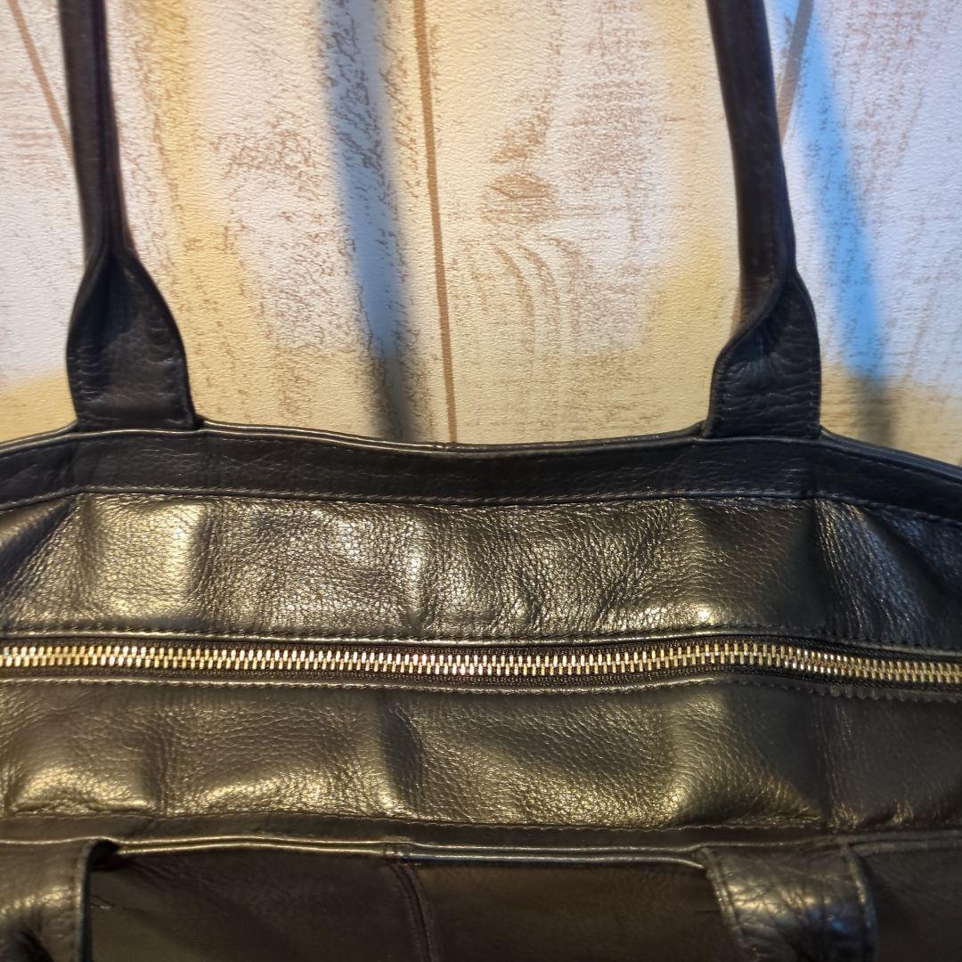 黒レザートートバッグ A4収納