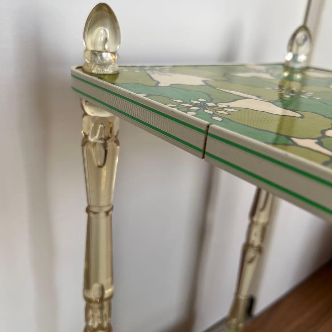 タイムセール‼︎ 昭和レトロ レトロポップ ワゴン　花柄　飾り棚　２段ラック　当時