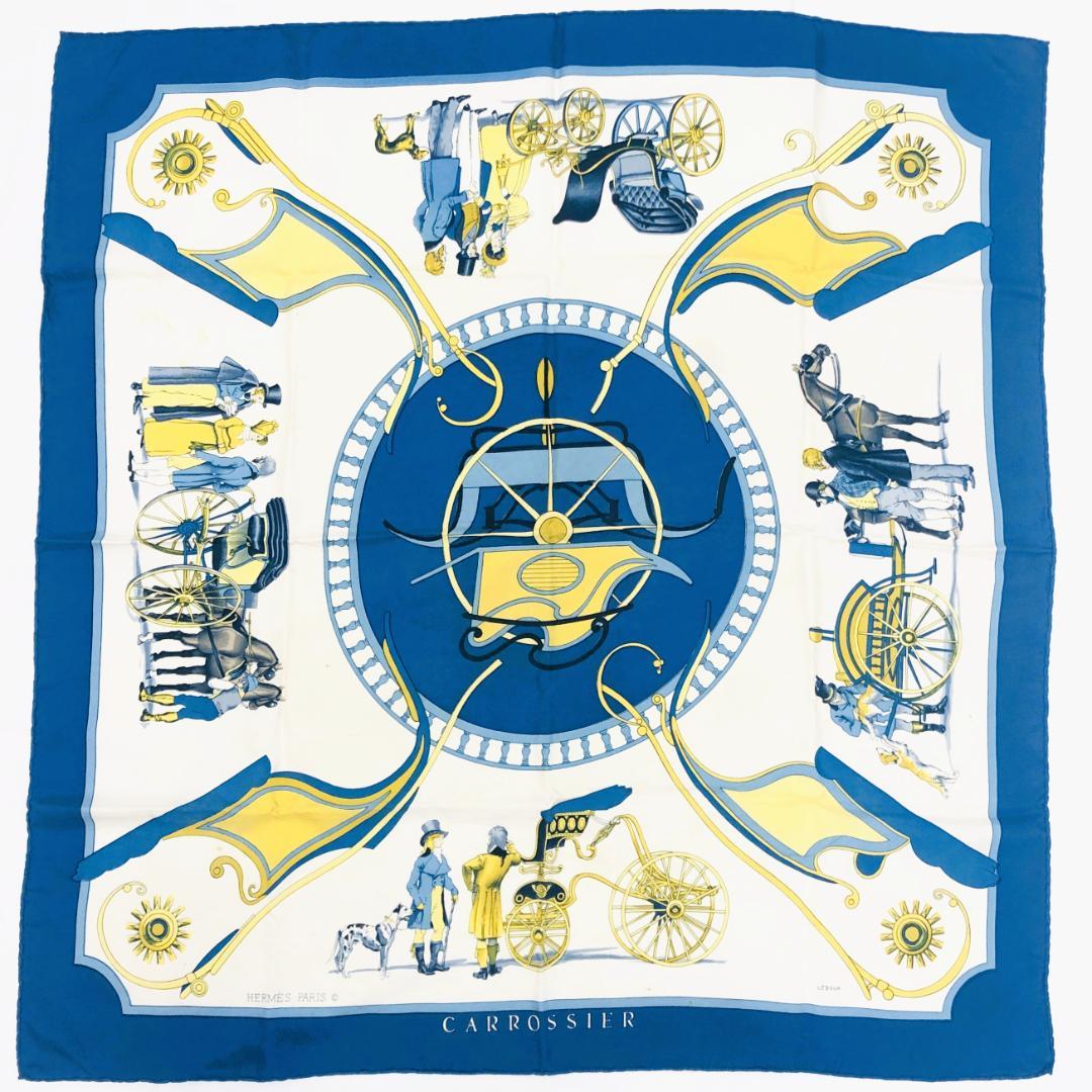 HERMES エルメス カレ90 スカーフ CARROSSIER タグあり