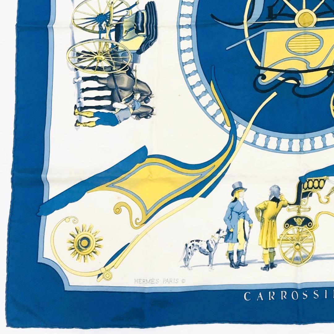 HERMES エルメス カレ90 スカーフ CARROSSIER タグあり