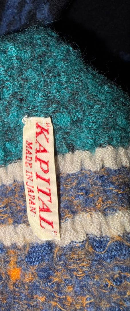 Kapital 黒猫デザイン マフラー　ストール　キャピタル