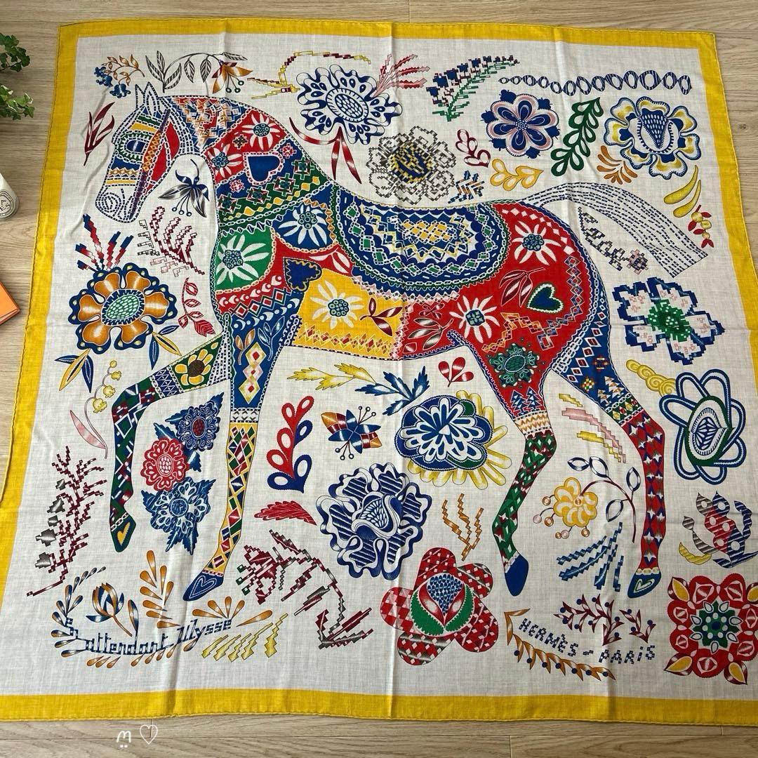 HERMESエルメス　カレ140　ジェアン　オデュッセウスを待ちながら　カシシル