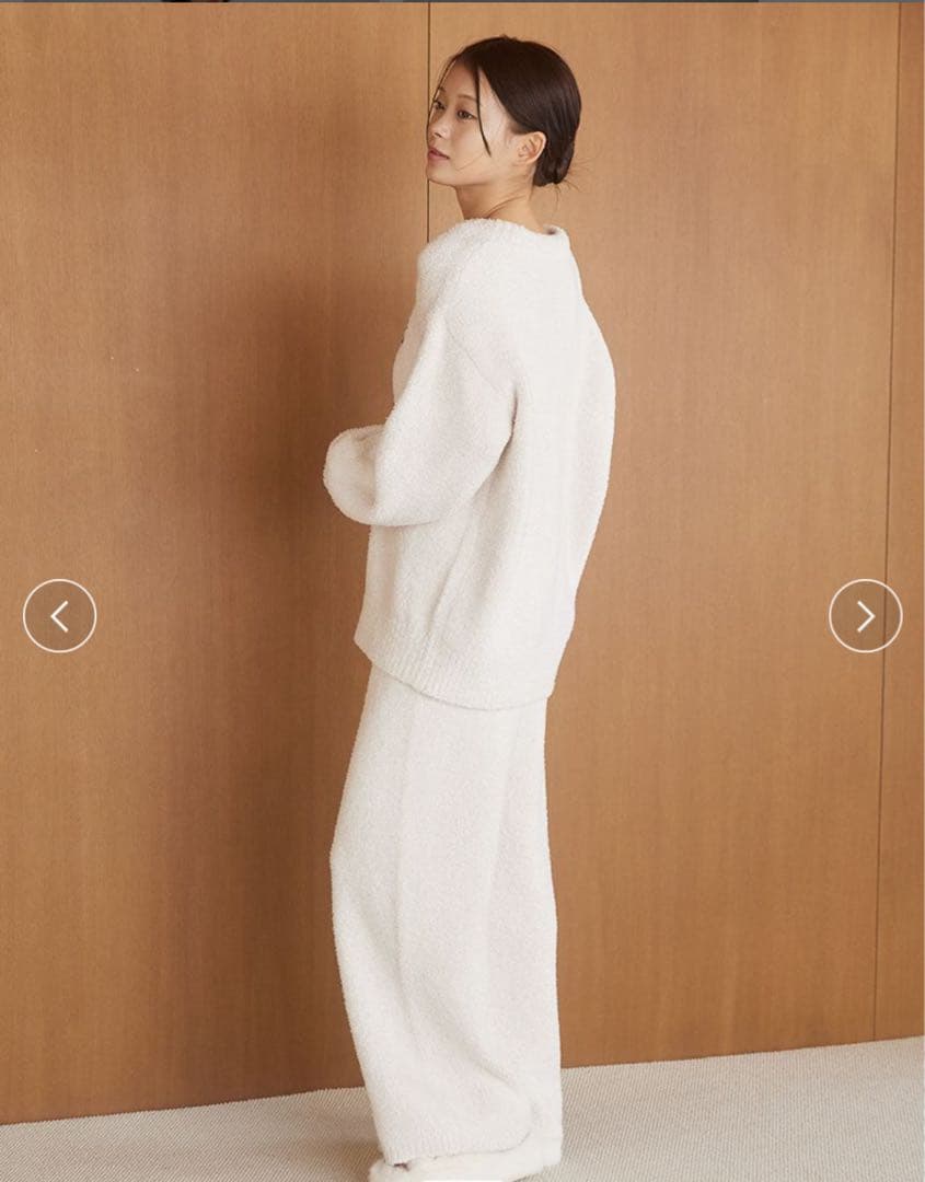 ジェラートピケ メランジストロベリージャガードプルオーバー&ロングパンツ