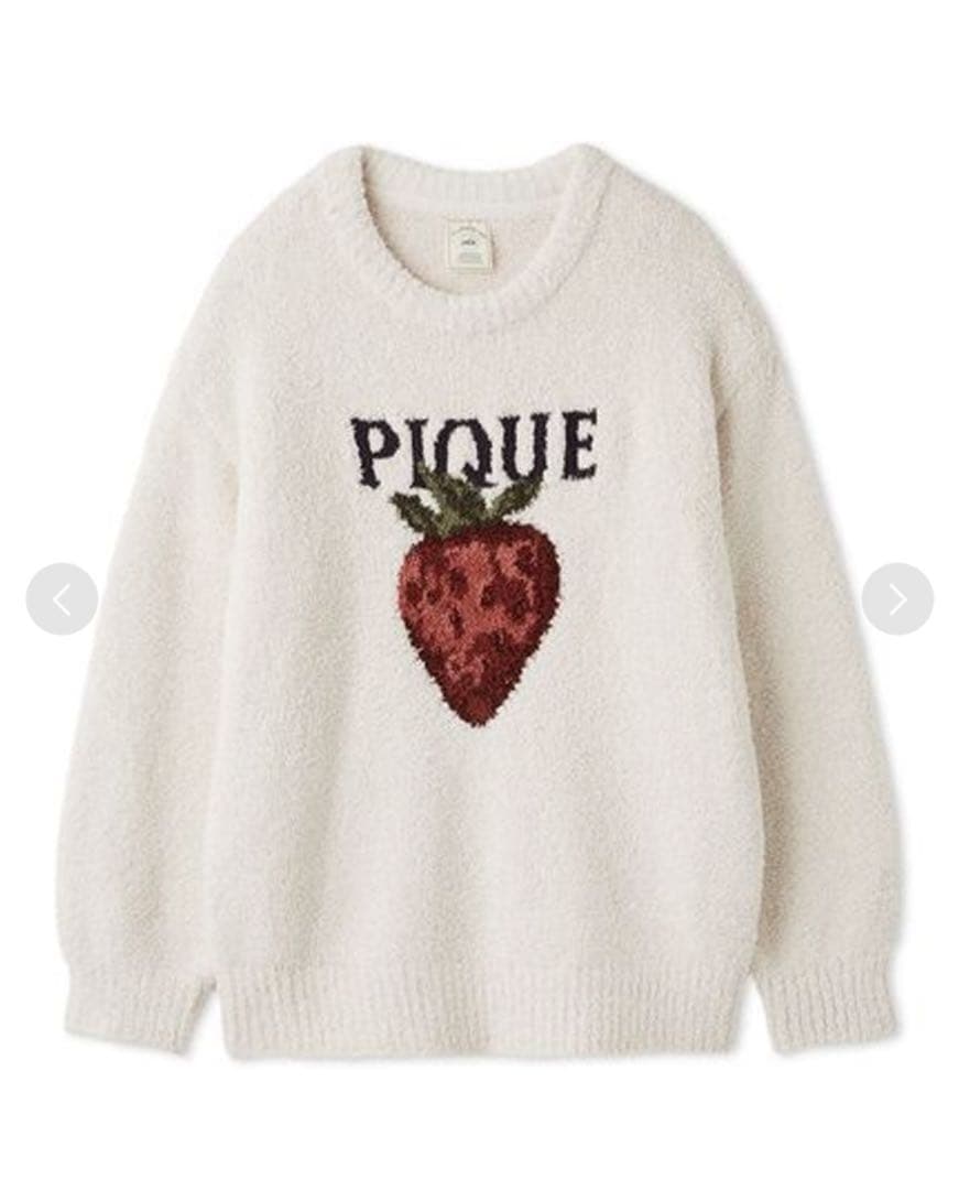 ジェラートピケ メランジストロベリージャガードプルオーバー&ロングパンツ